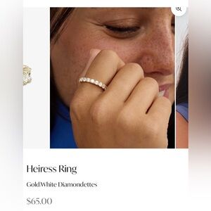 Melinda Maria Gold/White Diamondettes HEIRESS Ring (Size 8)
✨FIRM